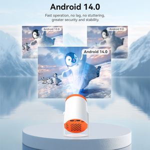 โปรเจคเตอร์พกพาขนาดเล็ก Android 4K พร้อมเลนส์ออโต้โฟกัส 5000 ลูเมนส์ ลำโพงในตัว แรม 2GB ระบบปฏิบัติการ Android 14 - Product Image 4