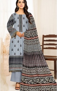Trajes de algodón/césped de diseñador para mujer con diseño de Shalwar Kameez pakistaní de marca, trajes de algodón/césped estampados de talla grande - Product Image 2