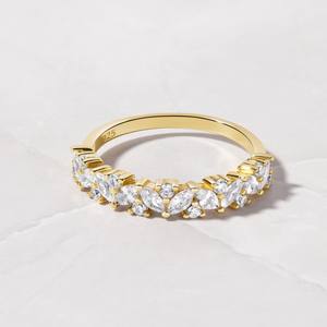 Anillo de Compromiso Clásico con Diamante de Claridad VVS para Mujer, Plata de Ley 925, Corte Marquesa, Certificado IGI, Anillos Finos de Boda - Product Image 4