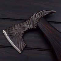 AR KNIVES INDUSTRY Hache Viking industrielle à double lame, robuste, en acier à haute teneur en carbone forgé, manche en bois noir, légère, 1,5 kg