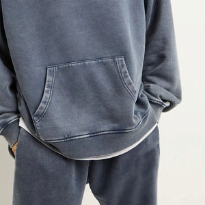 Sudadera con capucha de alta calidad 100% algodón lavado con ácido High Street Series - Product Image 6