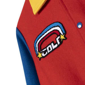 Veste universitaire pour homme en chenille brodée avec logo personnalisé, style streetwear décontracté, en laine et cuir, hiver, écologique, respirante, service OEM - Product Image 6