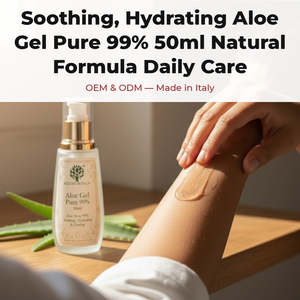 Gel de Aloe Vera Hidratante y Calmante 99% Puro 50ml Fórmula Natural Cuidado Corporal Diario OEM Marca Privada de Italia RedMoringa - Product Image 2