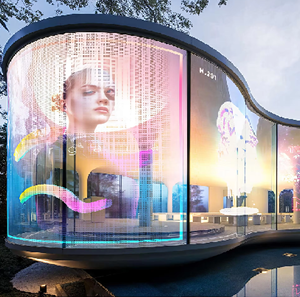 Pantalla LED Flexible Transparente Personalizada, Pantalla Delgada 3D para Publicidad Digital en Centros Comerciales, Tiendas Minoristas, Ascensores y Señalización - Product Image 1