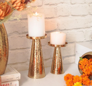 Bougeoir de luxe en métal doré chandeliers décoratifs de mariage fantaisie support pour Ramadan Diwali Occasions de Pâques - Product Image 1