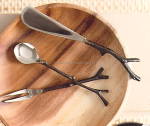 Ensemble de couverts et de service de conception de poignée de branche d'arbre antique à un prix abordable - Product Image 2