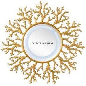 Latest Pattern Arrival Gold Plated Metal Frame <b>For</b> Attractive Look Home And Hotel Lobby And Living Room Decorative <b>Wall</b> <b>Mirror</b> - Product Image 6