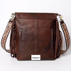 Bolso de mano de cuero auténtico hecho a mano para mujer, bolso de hombro cruzado de cuero Vintage auténtico para uso en oficina - Product Image 4