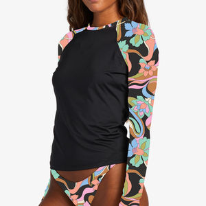 New Latest Wholesale High Quality <b>Women</b> Long Sleeve Rash Guard Swimwear Custom Logo Plain Printed <b>Swim</b> <b>Shirt</b> <b>for</b> Surfing - Product Image 3