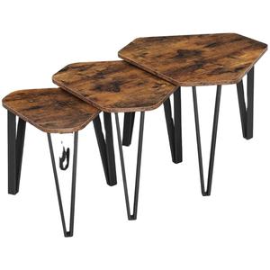 Mesas de centro anidadas, Juego de 3 mesas auxiliares Vintage, mesita de noche, muebles modernos para el hogar, oficina, dormitorio - Product Image 1