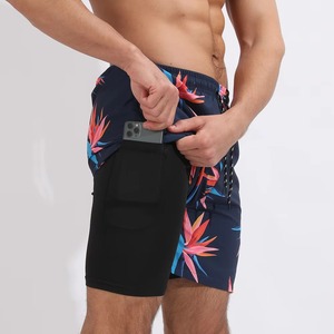 Mode personnalisé haute qualité imprimé Shorts de bain pour hommes été coton respirant à la mode sport Fitness entraînement hommes Shorts - Product Image 4