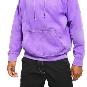 Sweat-shirts et sweats à capuche unisexes de qualité supérieure, lavage à l'acide, design urbain élégant, confort élevé en hiver, polaire uni teint, brodé - Product Image 3