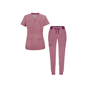 Conjunto Clásico de Uniformes Médicos para Mujer, Tela de Sarga Ecológica, Ajuste Elástico, Diseño Transpirable, Material Duradero, Logotipo Personalizado para Enfermeras - Product Image 4