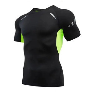 T-shirt de compression à impression numérique personnalisée Rash Guard pour hommes, manches courtes, séchage rapide, tendance, pour le fitness - Product Image 6