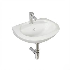 Lavabo Moderno de Cerámica de Una Pieza Suspendido en la Pared para Villa y Hotel - Product Image 1