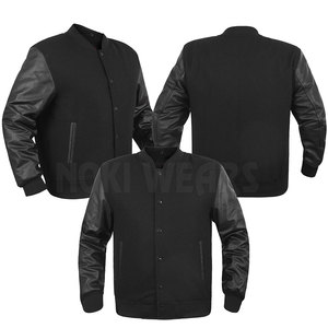 Chaqueta Universitaria Personalizada de Estilo Único, Chaqueta Universitaria de Color Sólido en Existencia - Product Image 6