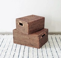 Hochwertiger Umweltfreundlicher Moderner Natürlicher Rattan Multifunktions-Aufbewahrungskorb mit Griff für Zuhause, Café & Hotel zu Gutem Preis
