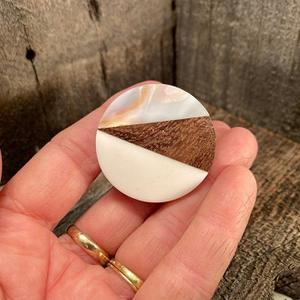 Las perillas de madera se combinan con piedra, hueso, latón, resina, variedades de forma redonda, perillas de gabinete, herrajes para cajones naturales de f s i - Product Image 3