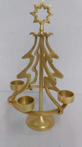 Ensemble de bougeoirs en laiton martelé artisanal, bougeoirs en métal modernes pour la décoration de table, mariage, accessoires de maison - Product Image 6