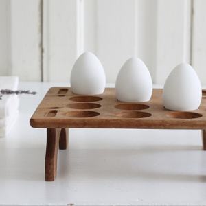 ชั้นวางไข่ทำจากไม้ฝรั่งเศสโบราณที่ใส่ไข่ทำด้วยมือแบบดั้งเดิมทำจากไม้เครื่องครัวเก่า - Product Image 4