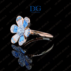 Bague en argent 925 avec diamant Moissanite de couleur fantaisie certifié IGI, sertie de 4 griffes, 4 carats, bijoux ethniques raffinés, cadeau pour fête ou anniversaire - Product Image 2