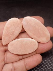 Cabochon d'amazonite de pêche polie naturelle de meilleure qualité de taille mixte pour l'emballage de fil et les bijoux artisanaux - Product Image 2