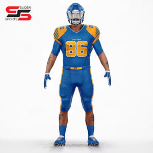 Venta al por mayor 2024 nuevo diseño Unisex conjuntos de camisetas de fútbol juvenil personalizado sublimación completa Número de uniformes de fútbol americano - Product Image 1