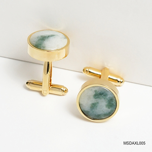 กระดุมข้อมือชุบทอง18K คุณภาพสูงสำหรับผู้ชายพร้อม MSDAXL005หยกอัญมณีฮวงจุ้ย | คอลเลกชัน Tinh Vu | ผลิตในเวียดนาม - Product Image 4