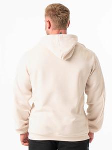 Sweat à capuche mi-blanc pour homme, en cachemire pur luxueux, confortable, tricot décontracté, fermeture à cordon, style automne-hiver, XXS, ample - Product Image 2
