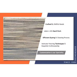 Vente chaude Classique Coton Plat Tissage Tapis Handloom Rayé Tapis Abstrait Lavable Dhurrie Latex pour Confortable Entrée Chambre - Product Image 4