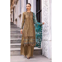 Maria.B. Robe Salwar Kameez en Satin de Luxe, Modèle Pakistanais, Édition 2024, TC-1097, Matière Rayon CST-808