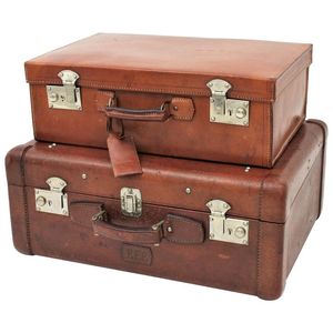 Valise rétro en cuir européen, meuble de rangement pour chambre à coucher, boîte en bois, accessoires de photographie, boîte de présentation de vitrine, logo personnalisable - Product Image 1