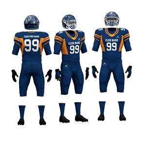 Uniformes de fútbol americano por sublimación juvenil, diseño personalizado, 100% poliéster, tela transpirable, conjuntos de camisetas para equipo - Product Image 2