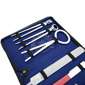 Kit d'outils pour sabots de cheval de qualité supérieure, pince, testeur de sabots de précision, tire-clous durable, râpe et couteau à boucle de sabot incurvé, couteau à ébarber - Product Image 6