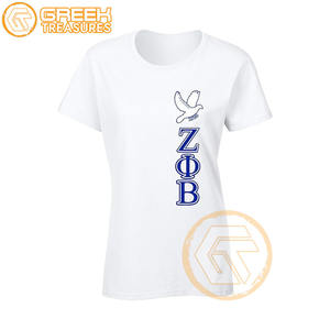 Venta al por mayor personalizada Zeta Phi Beta mujeres camiseta hermandad ropa algodón camisetas más finas mujeres fraternidad prendas - Product Image 5