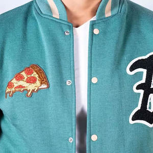 Market Online Supply Friendly Budget Patchwork Chaqueta de béisbol universitaria Tamaño regular Artículo fresco Bordado Varsity Jacket - Product Image 6