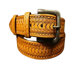 Best Selling Handmade Western Style Leather Handcrafted Belt Men's Gift Decorated belt At Wholesale Manufacturer