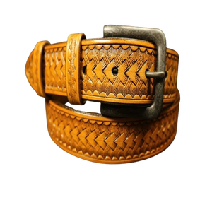 Meilleure vente de ceinture en cuir de style occidental pour hommes, boucle en métal, longueur réglable, largeur 4cm, fabricant de cadeaux en gros - Product Image 1