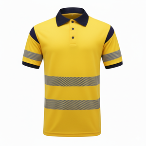Camiseta de Seguridad Reflectante de Alta Visibilidad, Impermeable, Ligera y Transpirable, con Logotipo Personalizado, Clase 1 ANSI, para Trabajadores de Carreteras y Tráfico - Product Image 5