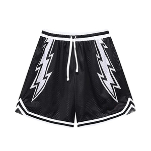 Pantalones cortos de malla de sublimación de alta calidad Color negro Gimnasio Fitness Ropa atlética Pantalones de Jogger Pantalones cortos de malla de baloncesto para hombres - Product Image 3