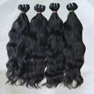 Vente en gros 40 pouces de long 100% cheveux bruts vierges humains meilleur prix Remy Kinky Natural Wave Extension étiré longueur 26-36 pouces - Product Image 6