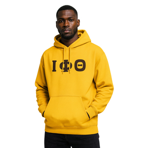 เสื้อฮู้ดสวมหัวสีทอง iota phi theta เสื้อมีฮู้ดแบบสวมหัวผ้าฝ้ายพรีเมี่ยมเครื่องแต่งกายพี่น้องแบบกำหนดเองปักศักดิ์สิทธิ์เก้า hbcu ชีวิตกรีก - Product Image 1