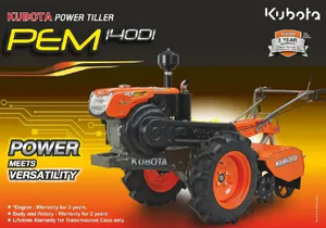 Heavy Duty Good Quality Diesel <b>Petrol</b> Engine Kubota Power Tiller PEM 140DI Farm Tiller at Wholesale Price - Product Image 3