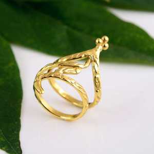 New Latest Design Boho Swirl Armor <b>Ring</b> Tribal Brass <b>Rings</b> Women 18k Gold Plated Floral <b>Statement</b> Jewelry Wholesale/OEM/ODM - Product Image 5