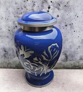 Urna Azul con Grabado de Mariposa y Rosa, Urnas de Aluminio para Cenizas Humanas, Urnas Grandes para Cenizas de Adultos, Hombres y Mujeres - Product Image 6