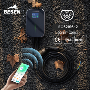 Estación de Carga para Vehículos Eléctricos BESEN de 11 kW Tipo 2 16A Trifásica con Control por Aplicación, <span class=keywords><strong>Cargador</strong></span> EV de Nivel 2 Rápido con Cable de 5 Metros - Product Image 5