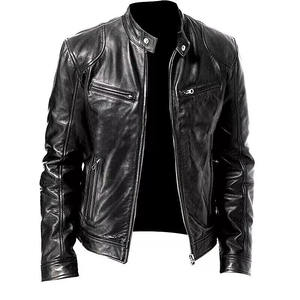 Custom Made Racer Hommes Veste En Cuir Véritable Peau De Mouton Moto Biker Noir Haute Qualité Personnalisé Brodé Marque Vestes - Product Image 5