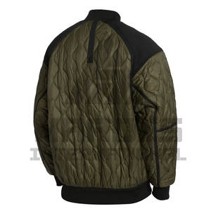 Blouson Bomber matelassé pour homme en polyester, blouson Bomber matelassé léger pour homme |   Blouson bomber matelassé à manches longues pour homme - Product Image 5