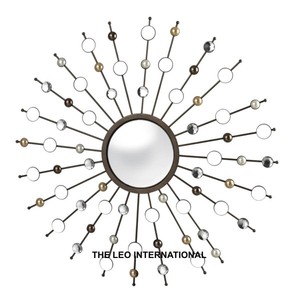 Espejo Decorativo de Pared con Marco Metálico, Diseño Interior Moderno, Artesanía en Metal, Decoración para el Hogar, Suministro de Fábrica - Product Image 5