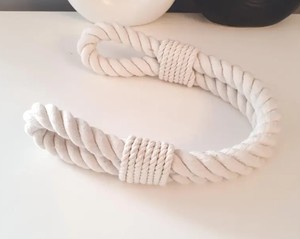 Abrazaderas para Cortinas de Cuerda de Algodón Blanco: Decoración Náutica Boho para Ventanas - Product Image 2
